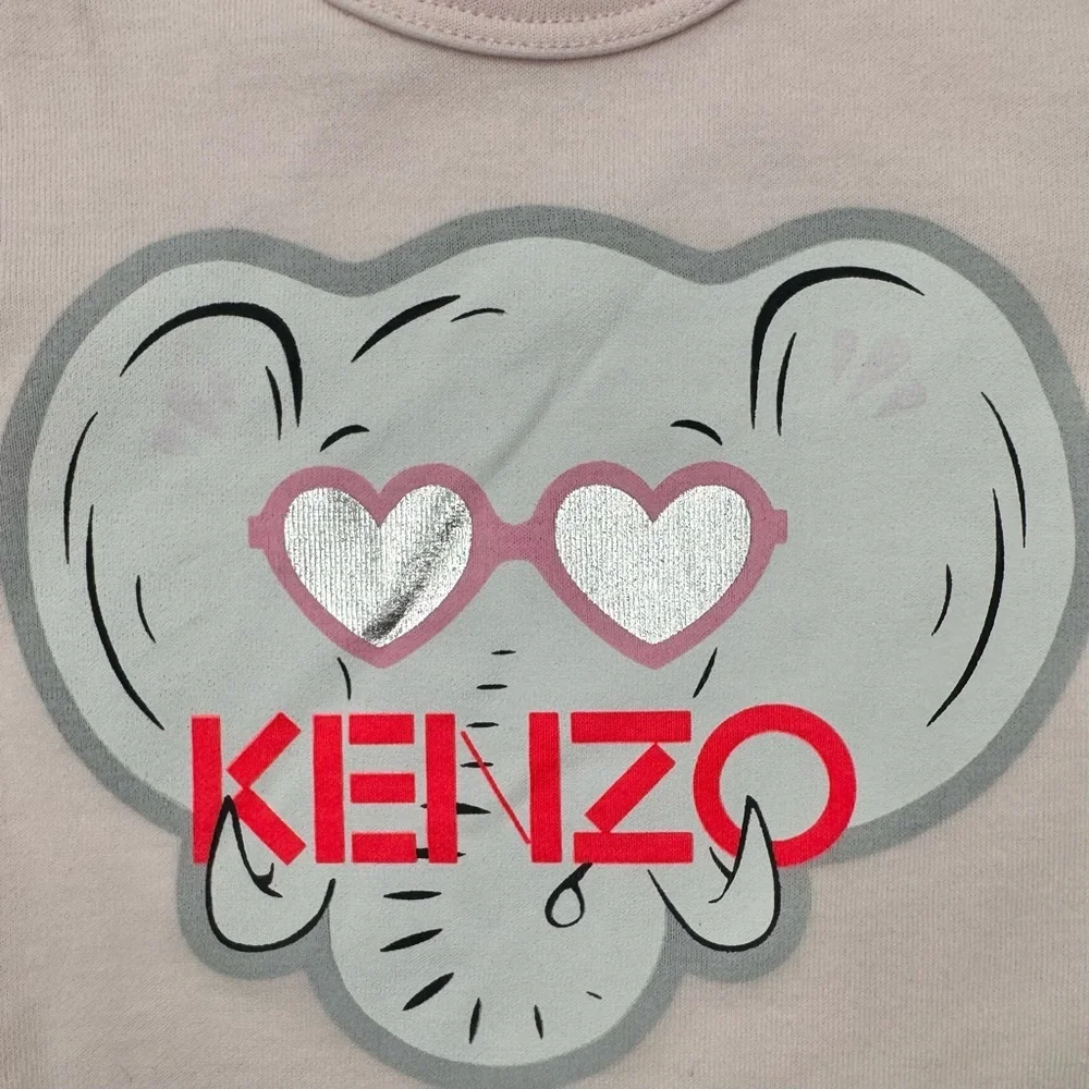 NWT KENZO Baby Elephant Logo 2 Piece Set Top Leggings Pink Reversible Size 3M - Picture 3 of 16